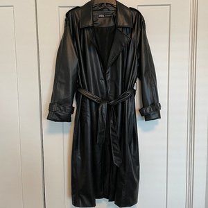 Zara Leather Trench Coat